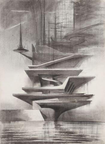 Paul Mantes (1921-2004) Tour futuriste