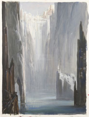 Paul Mantes (1921-2004) Paysage montagneux
