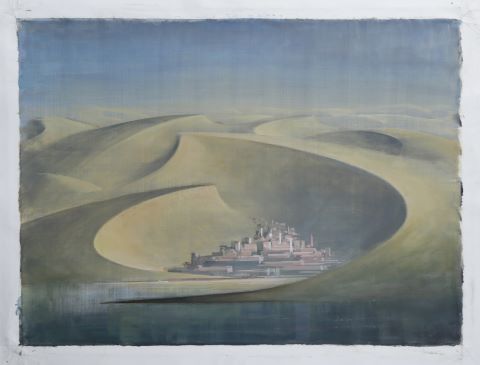 Paul Mantes (1921-2004) Paysage fantastique