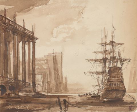 Paysage au navire