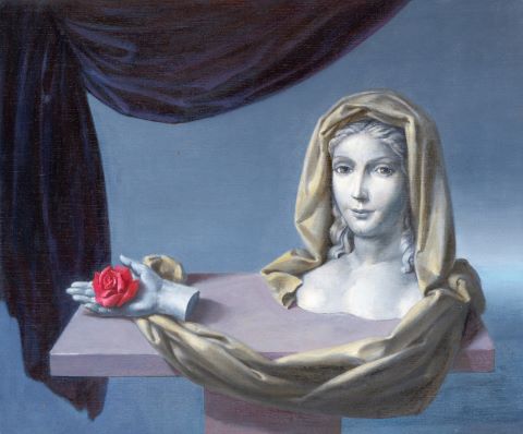 Composition surréaliste au buste de femme