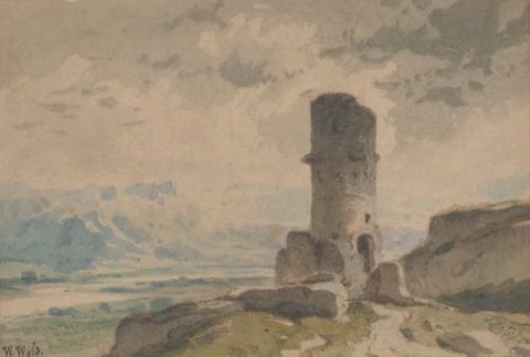 William Wyld (1806-1889) Tour surplombant...