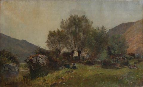 Charles Joseph Beauverie (1839-1924) Bergères...