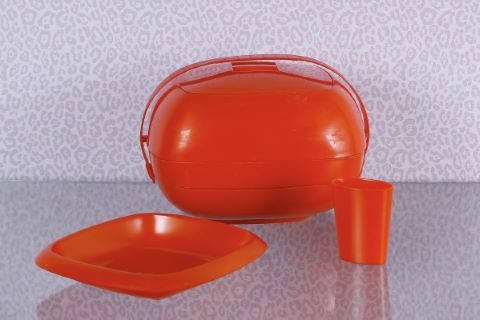 Boîte à pique-nique orange pour 4 personnes