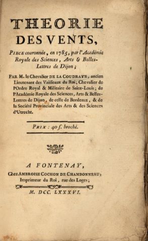 LA COUDRAYE (Chevalier de) Théorie des vents