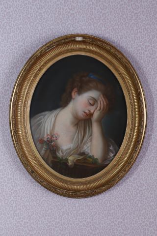 D'après Jean-Baptiste Greuze Portrait de jeune...