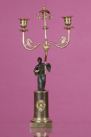 Bougeoir à deux lumières