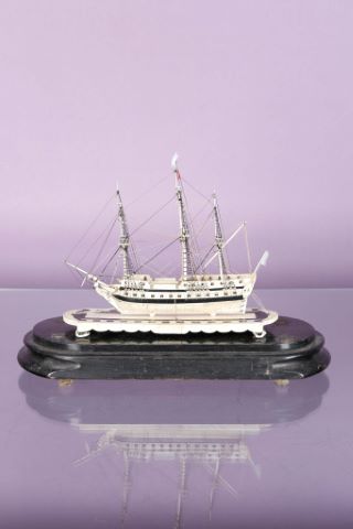 Maquette de ponton d’un trois-mâts