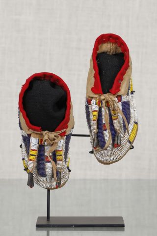 Indiens des Plaines Paire de mocassins...