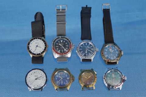 8 montres militaires de plongée ou de parachutistes