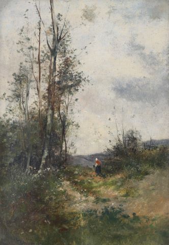 Femme à la lisière d’un bois