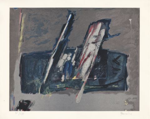 Claude Mancini (né en 1937) Abstraction grise