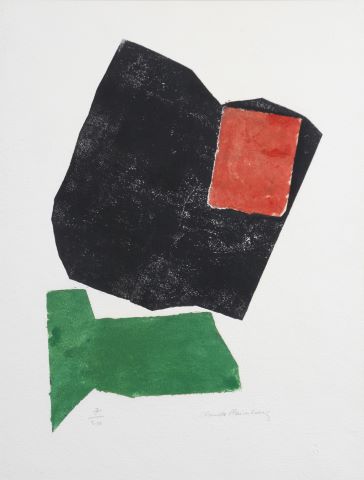 Claude Raimbourg (né en 1940) Carré rouge et vert