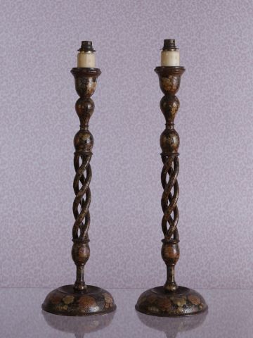 Paire de pieds de lampe