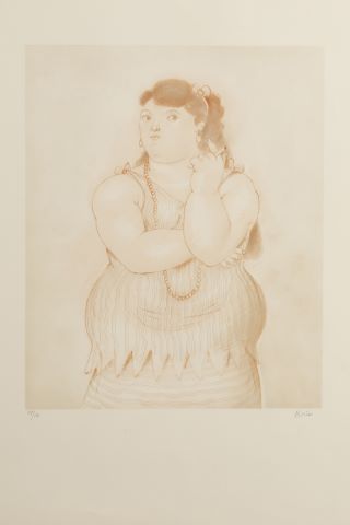 Fernando Botero (né en 1932) La Mujer fumante
