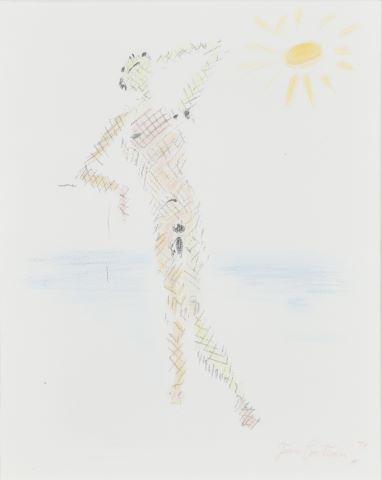 Jean Cocteau (1889-1963) Personnage en bord de mer