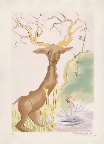 Salvador Dalí (1904-1989) Le Cerf se voyant...