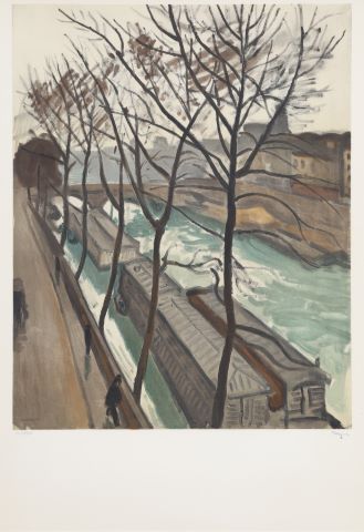 Albert Marquet (1875-1947) Péniches sur la Seine...