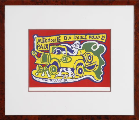Automobile qui roule pour la paix