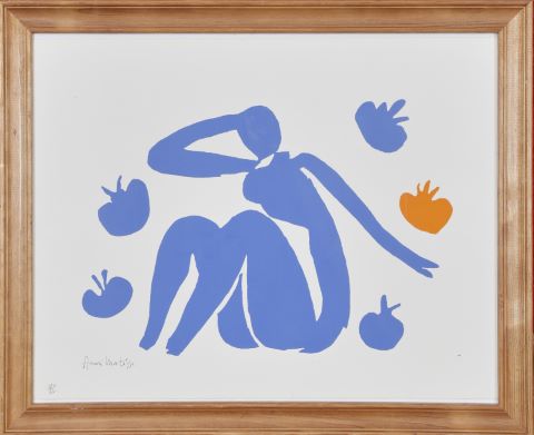 Nu bleu aux pommes