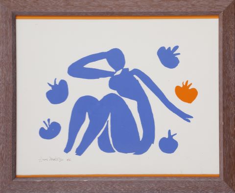 Nu bleu aux pommes