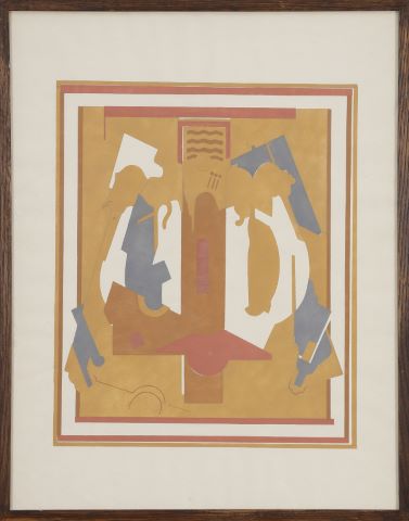 Crucifixion, premier état de la série des gouaches au pochoir…