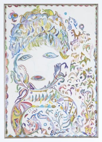 Martha Grünenwaldt (1910-2008) Visage de femme