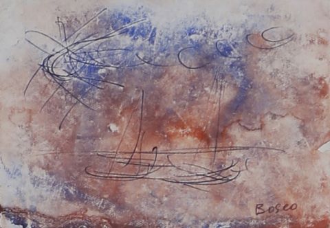 Pierre Bosco (1909-1993) Composition aux bâteaux...