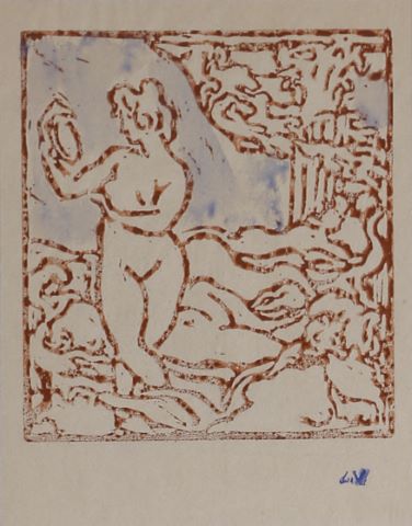 Louis Valtat (1869-1952) Nu debout au miroir
