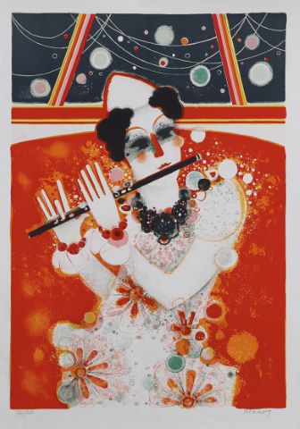 Frédéric Menguy (1927-2007) Le Clown flûtiste