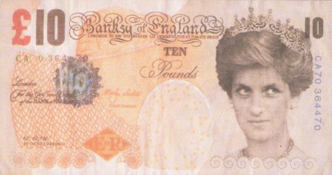 Banksy (né en 1974) Di Face Tenner
