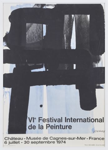 D’après Pierre Soulages Affiche réalisée...
