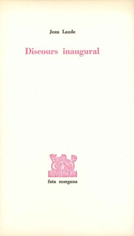 Discours inaugural de Jean Laude