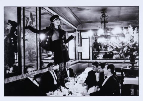 Kate Moss at Brasserie Lipp