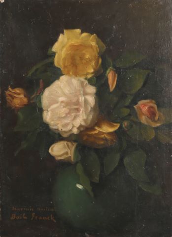 Frank Bail (1858-1924) Nature morte aux pivoines