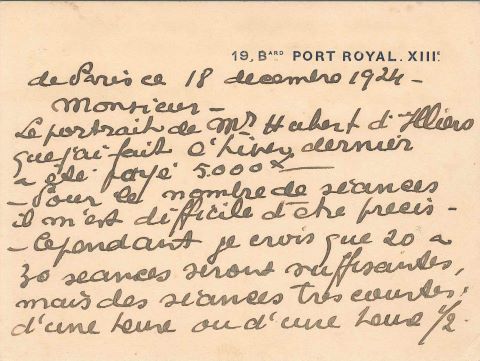 Lettre autographe