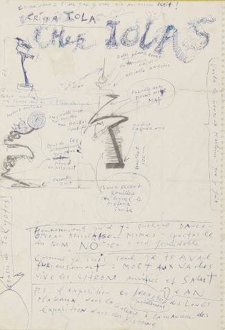 Jean Tinguely (1925-1991) Lettre dessin...