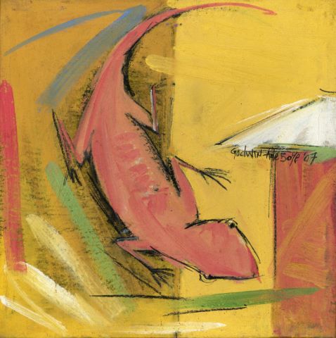 Godwin Adesoye (né en 1974) Ensemble de 3 tableaux