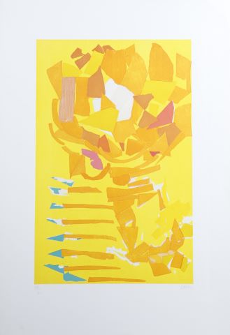 Composition abstraite jaune