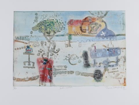 Shoichi Hasegawa (né en 1929) Jardin d'artiste