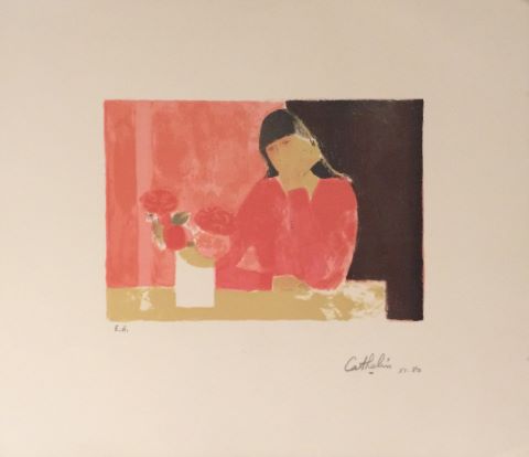 Bernard Cathelin (1919-2004) Jeune femme au pot...