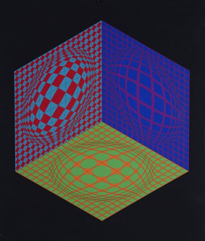 Victor Vasarely (1906-1997) Tridagg