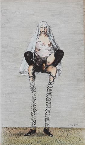 Roland Topor (1938-1997) Bonne sœur sur ressorts