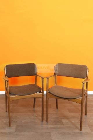 Paire de fauteuils bridge scandinaves