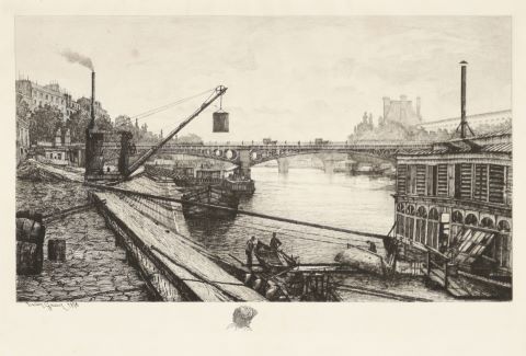 Ensemble de 5 eaux-fortes sur papier