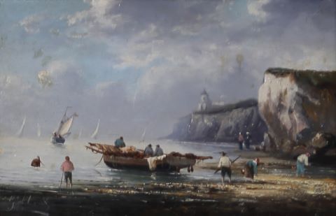 Pierre Gilbert (1783-1860) Paire de marines