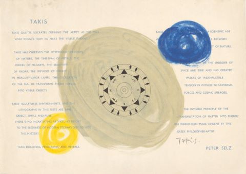 Takis (1925-2019) Peter Selz about Takis