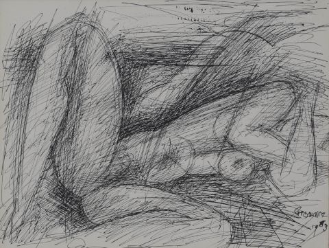 Femme nue allongé