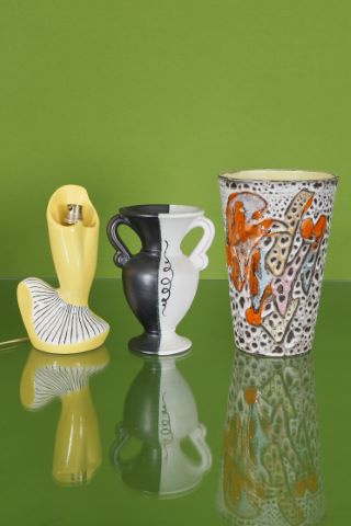 2 vases + 1 pied de lampe