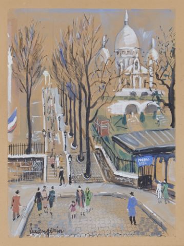 Lucien Genin (1894-1953) Vue du Sacré coeur